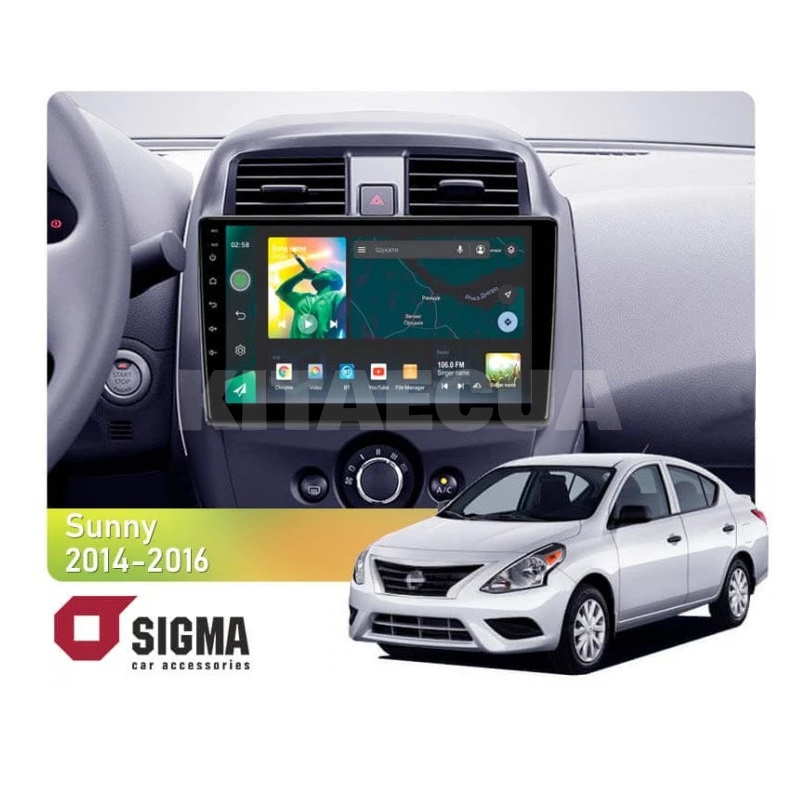 Штатна магнітола X10232 2+32 Gb 10" Nissan Sunny 2014-2016 SIGMA4car (34167)