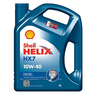 Масло моторное полусинтетическое 4л 10W-40 Helix Diesel HX7 SHELL