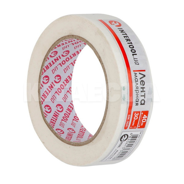 Малярная лента 30 мм x 40 м белая Intertool (DM-3041)