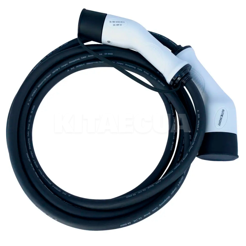 Зарядной кабель для электромобиля 7.4 кВт 32А 1-фаза 5м Type 2 (станция) - GB/T AC (китайское авто) AUTONOMY (T2GBTСable1ph)