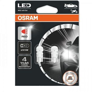 LED лампа для авто LEDriving W5W 1W red (комплект) Osram