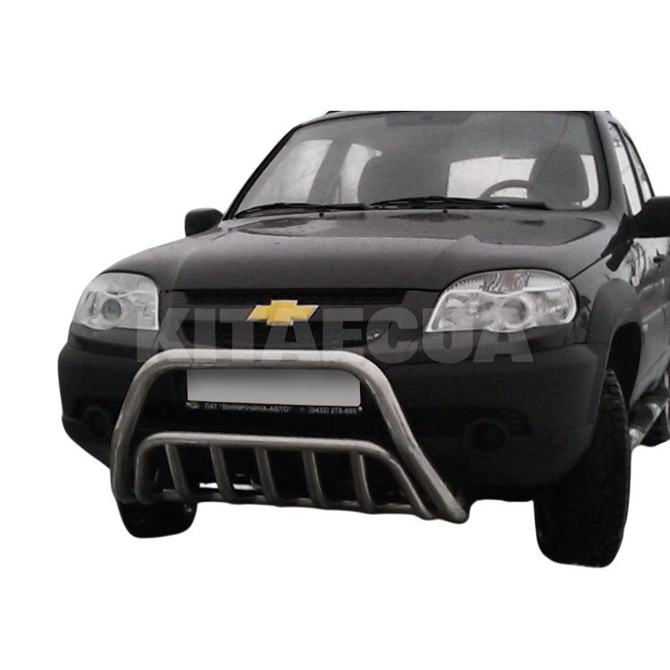 Кенгурятник WT002 Chevrolet Niva нержавеющая сталь CAN (dd22344) - 2
