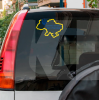 Наклейка на авто "Карта Украины" 200x300 мм желтая (KARTA-U45)