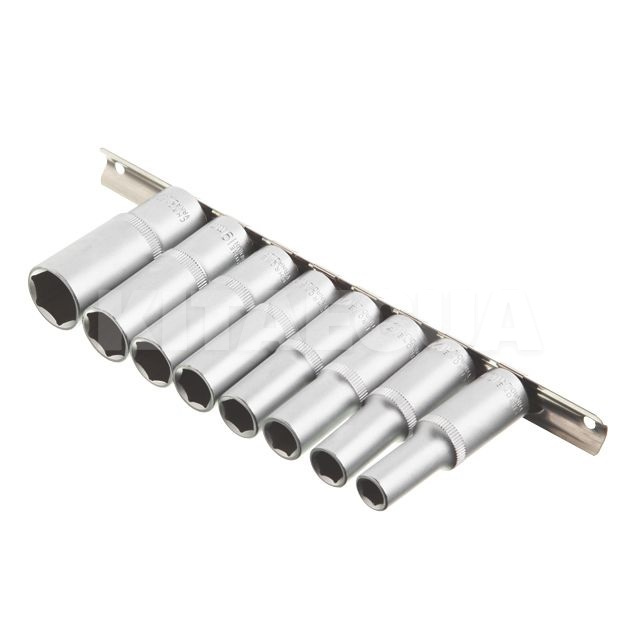 Набор головок 6-гранных удлиненных 1/2" на планке Intertool (ET-6009) - 3