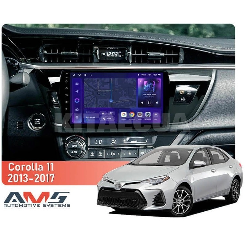 Штатная магнитола MOSS M3 4+32 ГБ 10" Toyota Corolla 11 Middle East 2013-2017 (A) AMS (50903) - 2