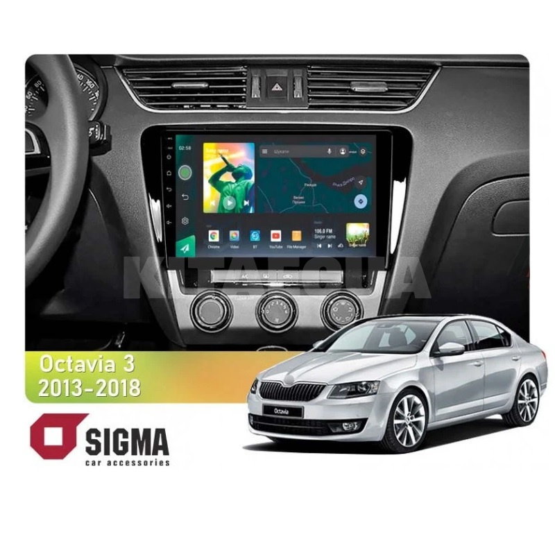 Штатная магнитола X10232 2+32 Gb 10" Skoda Octavia 3 A7 2013-2018 (B) SIGMA4car (39277)