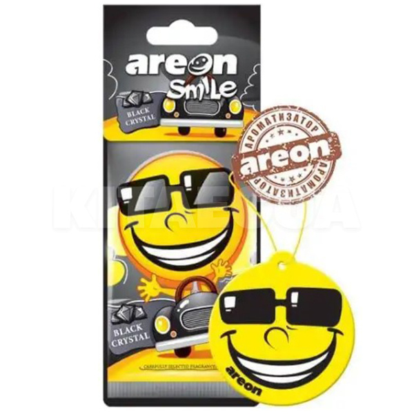 Ароматизатор сухий лист "чорний кристал" Smile Black Cristall AREON (ASD16)
