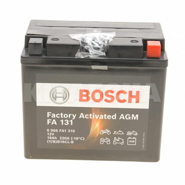 Мото акумулятор FA 131 19Ач 220А "+" праворуч BOSCH (0 986 FA1 310)