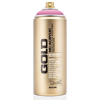 Фарба декоративна акрилова 400мл SHOCK 4000 рожева напівматова Gold MONTANA