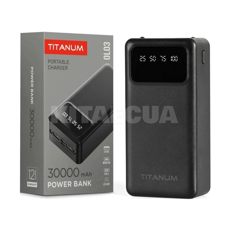 Повербанк OL03 30000mAh 10W черный TITANUM (TPB-OL03-B) - 3