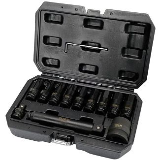 Набор бит ударных 1/2" 3/4" TORX/HEX 12 предметов YATO