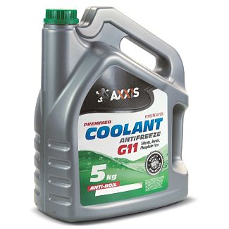 Антифриз-концентрат зелений 5кг G11 -36°C Соolant Ready-Mix AXXIS