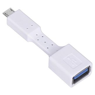 Переходник USB - microUSB AC-110 белый с кабелем XoKo