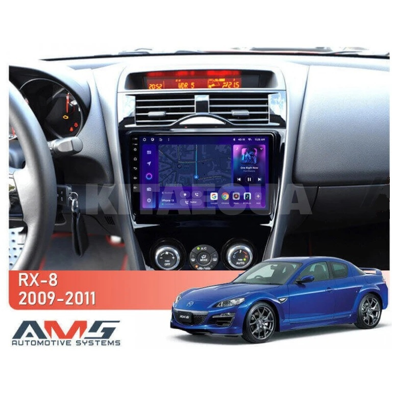Штатная магнитола MOSS M3 4+32 ГБ 9" Mazda RX-8 SE 2009-2011 AMS (50142) - 2