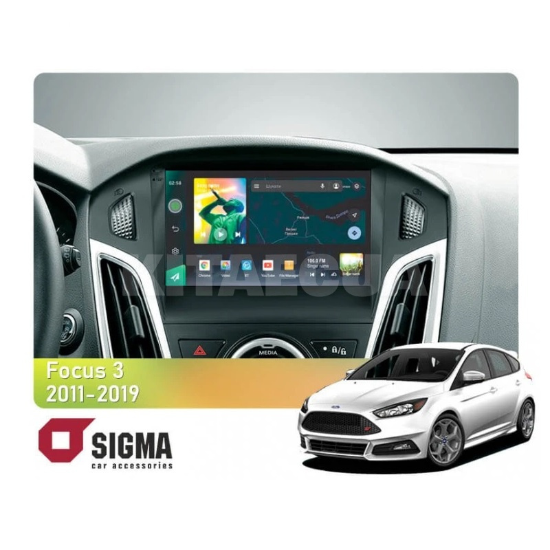 Штатна магнітола X9232 2+32 Gb 9" Ford Focus Mk3 2011-2019 (L1) SIGMA4car (33291)