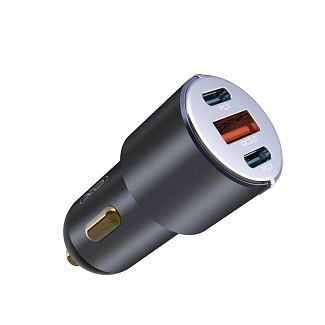 Автомобильное зарядное устройство USB+2Type-C 3А XO