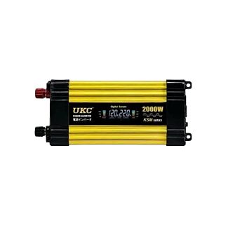 Инвертор 12-220В 2000Вт AC/DC KSM LCD+2 USB UKC