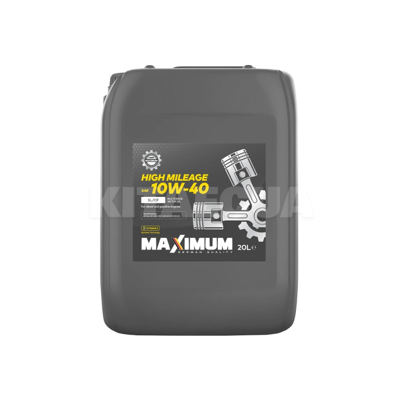 Масло моторное полусинтетическое 20л 10W-40 HIGH MILEAGE SL/CF MAXIMUM (HIGH MILEAGE 10W40 SL/CF_20л)