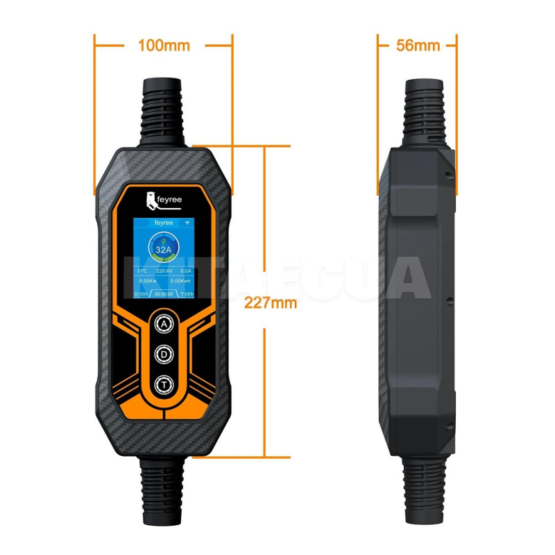 Зарядка для электромобиля Type 1 7.0 кВт 32А 1-фаза Wi-Fi Lion King Replaceable Version (один доп. P FEYREE (FY7-32-1PH-TP1-K8-CU) - 3