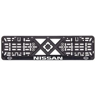 Рамка номерного знака пластик, c рельефной надписью NISSAN VITOL