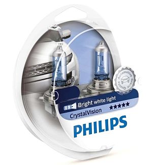 Галогенная лампа H11 55W 12V CristalVision комплект PHILIPS