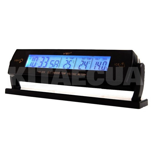 Автомобильные часы с внутренним и наружным термометром 7013V VST (24000120)