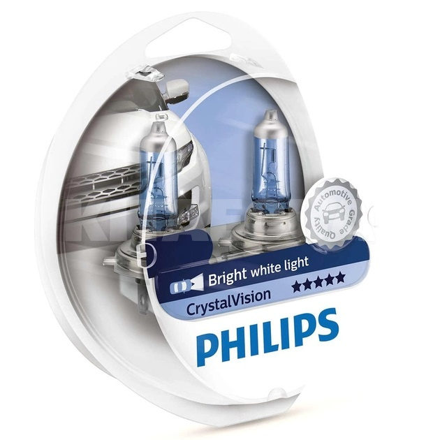Галогенная лампа H11 55W 12V CristalVision комплект PHILIPS (12362CV)
