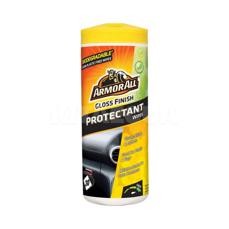 Влажные салфетки для авто Protectant Wipes Gloss Finish для приборной панели 30шт Armor All (E303287200)