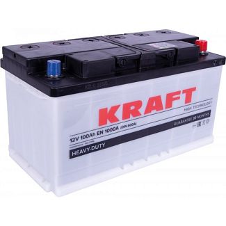 Аккумулятор автомобильный 100Ач 10А "+" справа Kraft