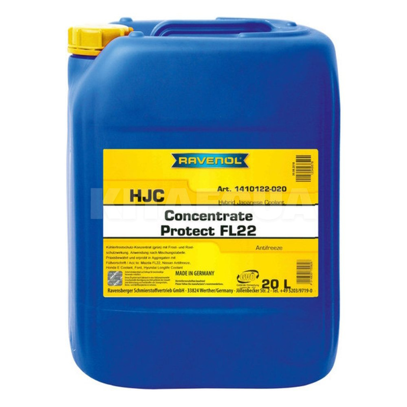 Антифриз-концентрат зелений 20л g11 -40ºс hjc fl22 RAVENOL (RAV HJC FL22 CONC 20)