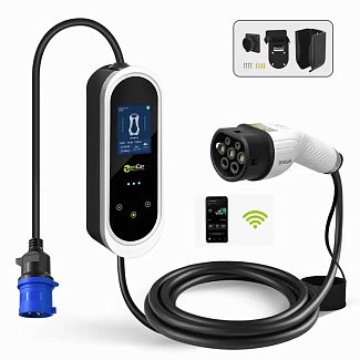 Зарядка для электромобиля 7.4 кВт 32А 1-фаза Type 2 (европейское авто) Wi-Fi EPRO ZENCAR