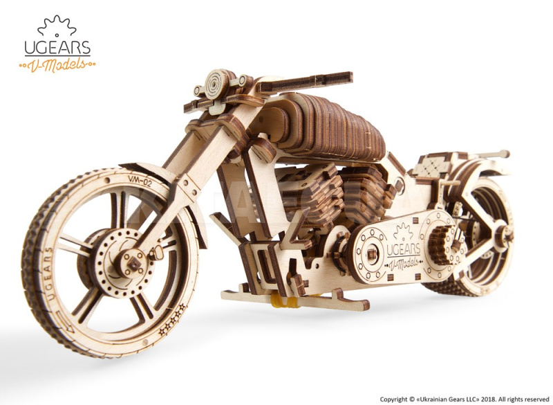 Механическая модель "Байк VM-02" UGEARS (70051) - 3