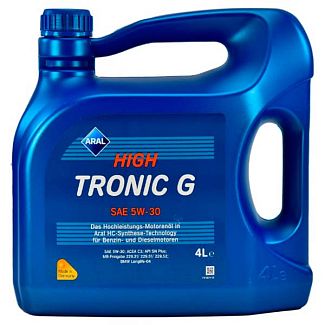 Масло моторное синтетическое 4л 5W-30 HighTronic G Aral
