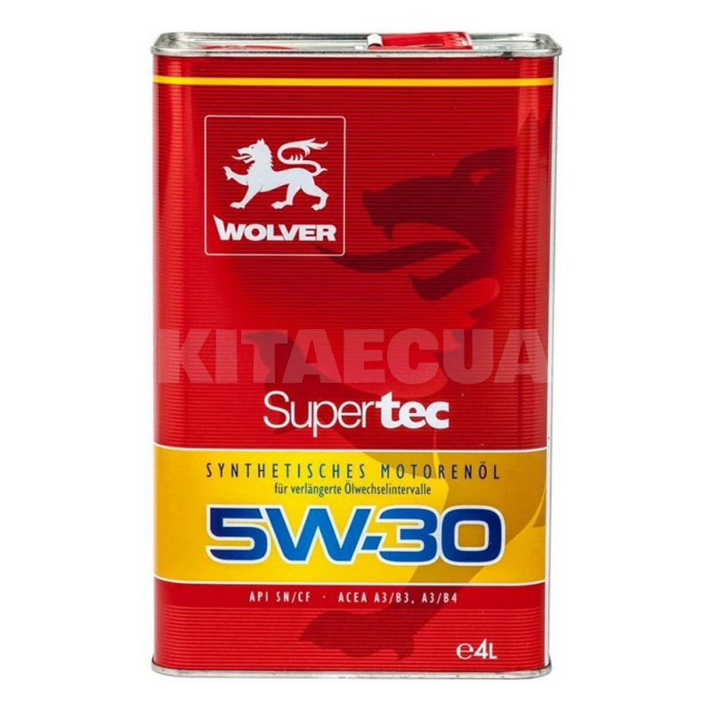 Масло моторное синтетическое 4л 5w30 sn/cf supertec WOLVER (3681)