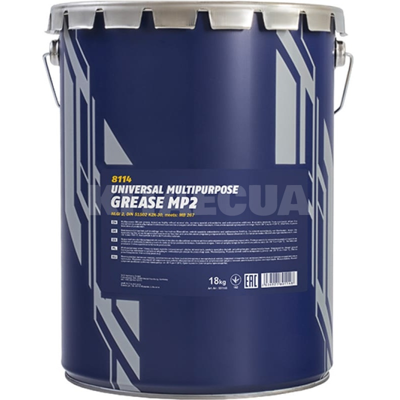 Смазка минеральная универсальная 18кг mp-2 multipurpose grease Mannol (8114)