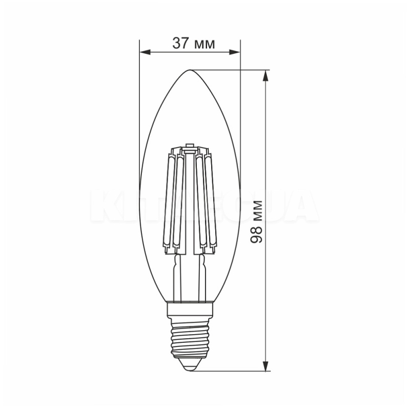 LED лампа 6W VIDEX (VL-C37F-06144) - 3