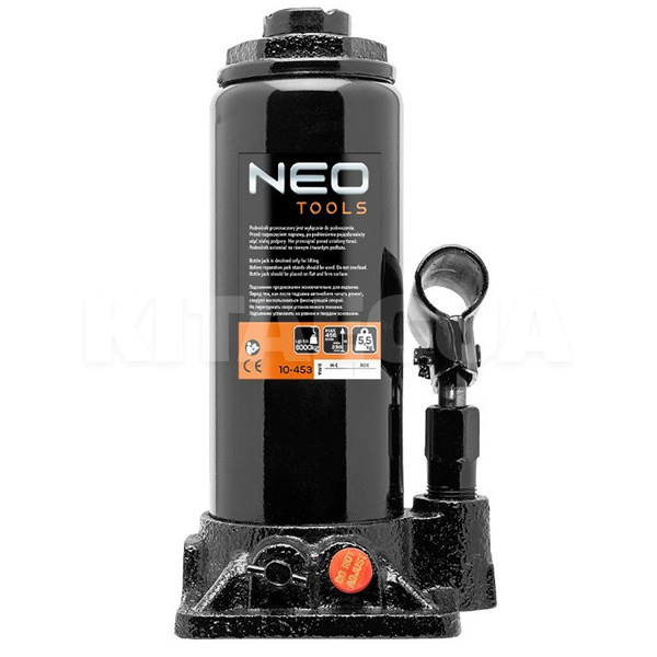 Домкрат гідравлічний пляшковий до 8т (230мм-456мм) NEO Tools (10-453)