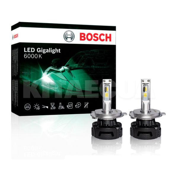 LED лампа для авто Gigalight H4 30W 6000K (комплект) BOSCH (1987301554)