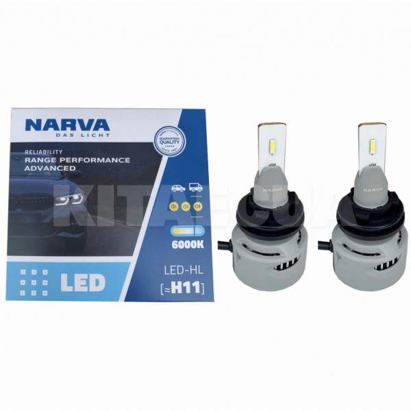 LED лампа для авто H9/H11 19W 6000K Range Power Advanced +100% NARVA (181848100)