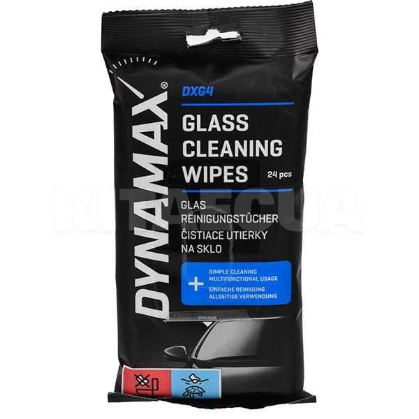 Вологі серветки для авто DXG4 Glass Cleaning Wipes для скла 24шт/уп DYNAMAX (618503)