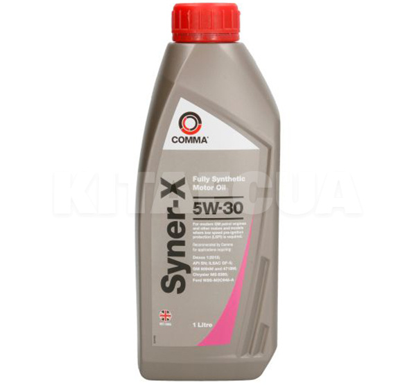 Масло моторне синтетичне 1л 5W-30 SYNER-X COMMA (E6B4B2)