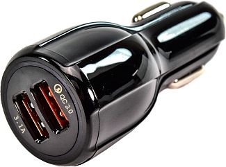 автомобільний зарядний пристрій 2 USB Qualcom 3.0 6A Black CQC-200 XoKo