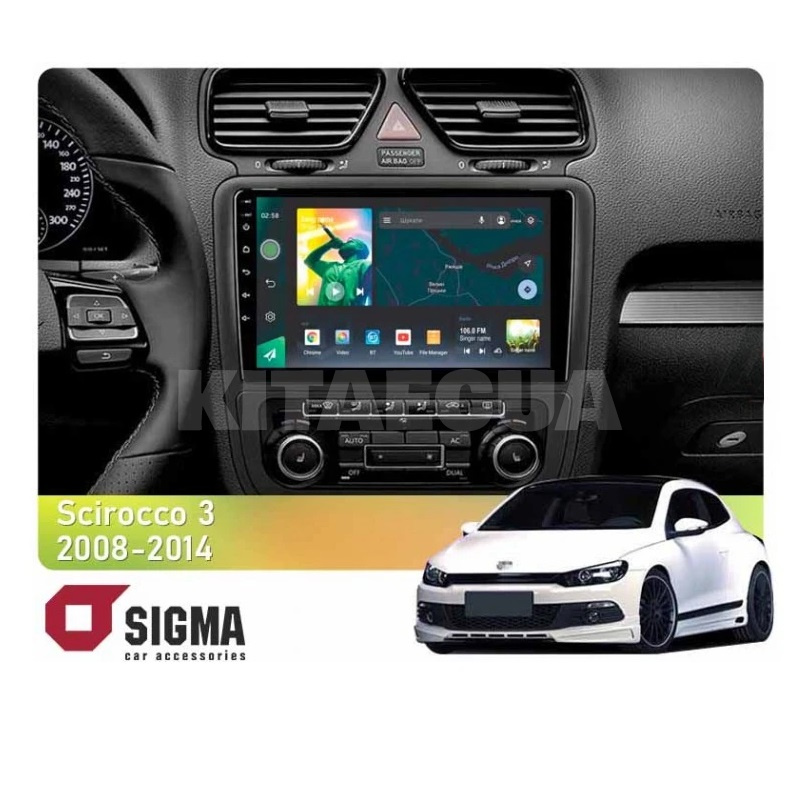 Штатна магнітола X9232 2+32 Gb 9" Volkswagen Scirocco 3 Mk3 2008-2014 (F1) рестайлінг SIGMA4car (39082)