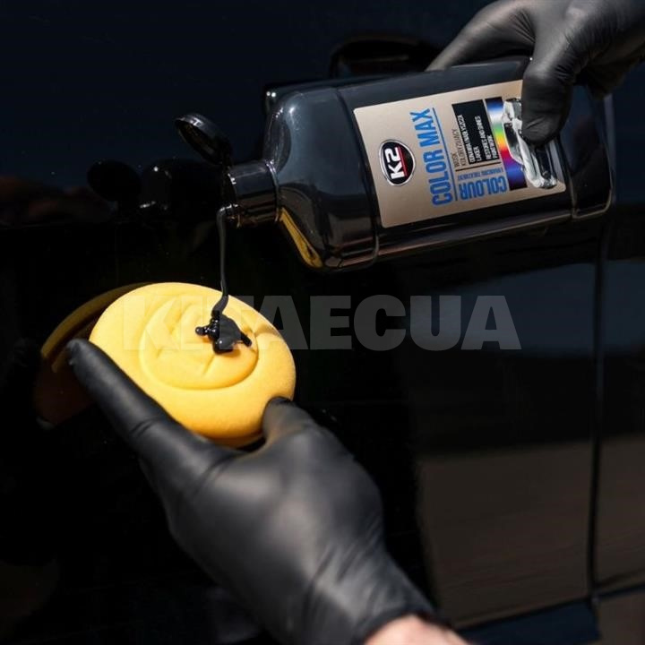 Кольоровий поліроль з воском чорний 500мл MAX BLACK K2 (K025CA) - 4
