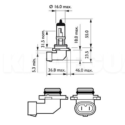 Галогенна лампа HB4 12V 51W Vision +30% блістер PHILIPS (PS 9006 PR B1-PHILIPS) - 6