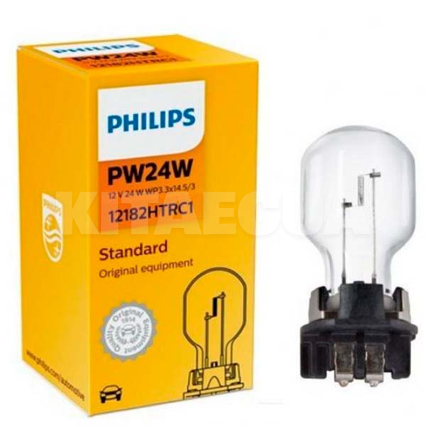 Галогенная лампа WP3.3x14.5/4 24W 12V Vision +30% PHILIPS (12182HTRC1)