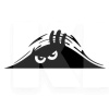 Наклейка для автомобіля водонепроникна 19х7см чорна (Slit-Stickers-black)