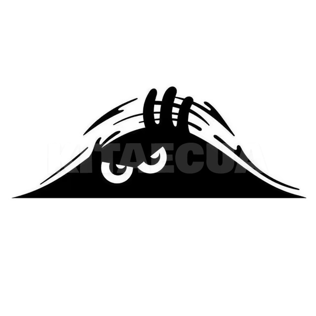 Наклейка для автомобіля водонепроникна 19х7см чорна (Slit-Stickers-black)