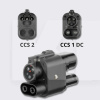 Переходник 200 кВт 200A CCS2 (станция) - CCS1 (американское авто) OLINK (DC+AC CCS Combo 2 - CCS Combo 1)