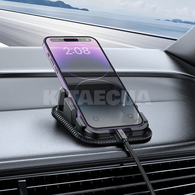 Автодержатель для телефона H39 Cheetah dashboard car holder Black HOCO (6942007617215) - 6